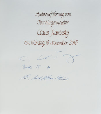 Goldenesbuch Seite 31 Amtseinführung Ob 2015