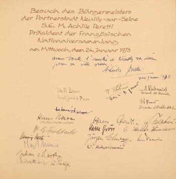 Präsident der Französischen Nationalversammlung Achille Peretti (1973) Orginal Unterschriften